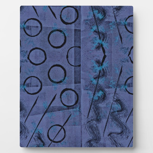 Purple Black Abstract Plaque (Front)