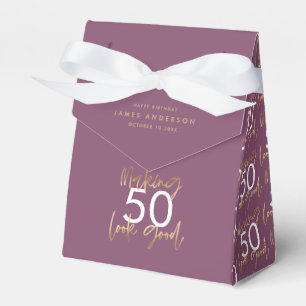 purple black and gold simple elegant favour box