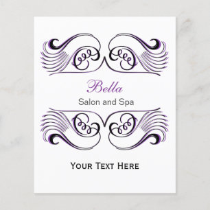 Purple , black and white Chic Business Flyers