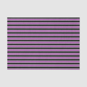 Purple, Black and White Stripes Tissue Paper