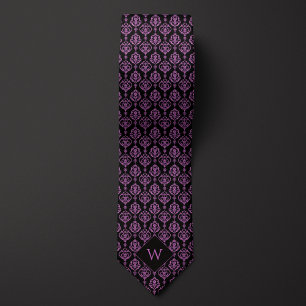 Purple & Black Arabesque Tie
