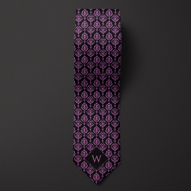 Purple & Black Arabesque Tie (Creator Uploaded)