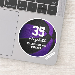 Purple black basketball team colours girls boys