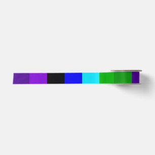 Purple, Black, Blue and Green Satin Ribbon