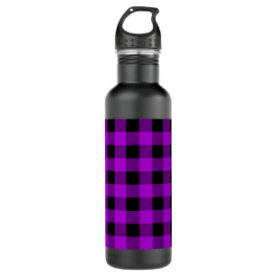 Purple & Black Buffalo Plaid Check 710 Ml Water Bottle