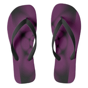 Purple Black Butterfly Petal Flip Flops