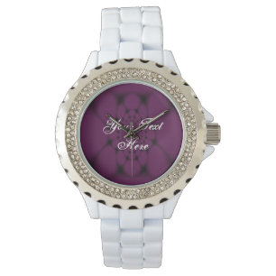 Purple Black Butterfly Petal  Watch