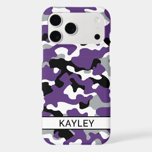 Purple Black Camouflage Personalized