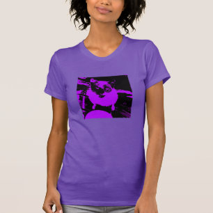 Purple Black Cat T-Shirt