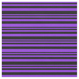Purple & Black Coloured Pattern of Stripes Fabric
