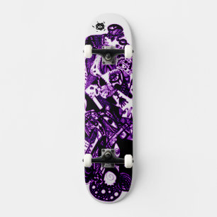 Purple Black Cool  Skateboard
