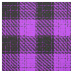 Purple Black Crosshatch Buffalo Check Fabric