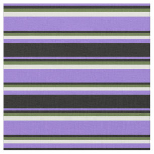 Purple, Black, Dark Olive Green, and Light Cyan Fabric