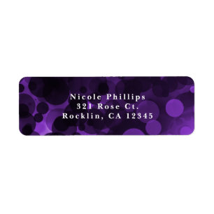 Purple & Black Dots Modern Chic Party Invitation