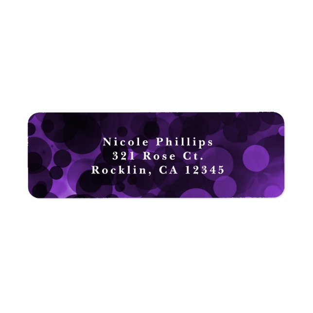 Purple & Black Dots Modern Chic Party Invitation (Front)