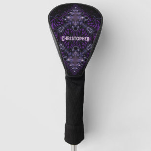 Purple Black Exotic Gothic Golf Head Cover