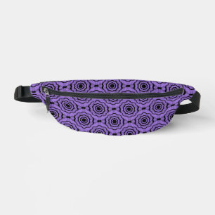 Purple Black Flower Seamless Pattern Bum Bags