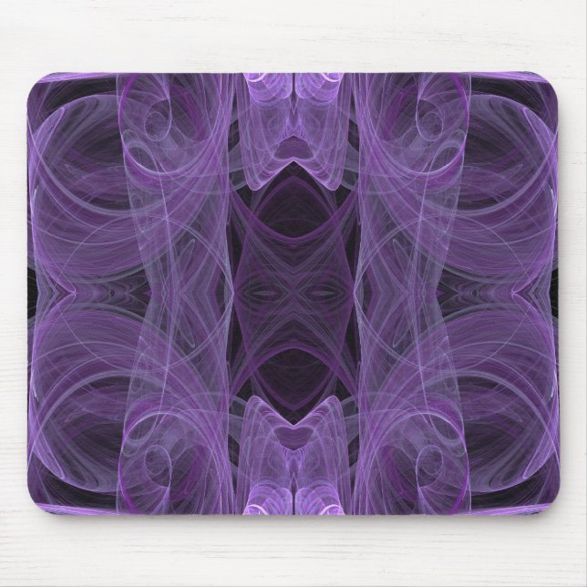 Purple & Black Fractal Mousepad (Front)