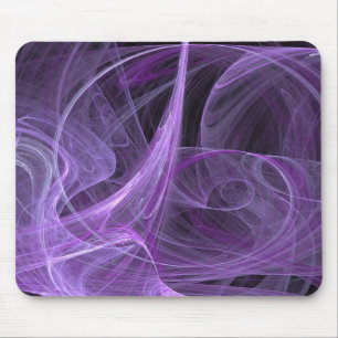 Purple & Black Fractal Mousepad