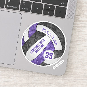 purple black girly volleyball club team colours