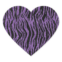 Purple Black Glitter Zebra Print