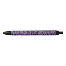Purple Black Glitter Zebra Print