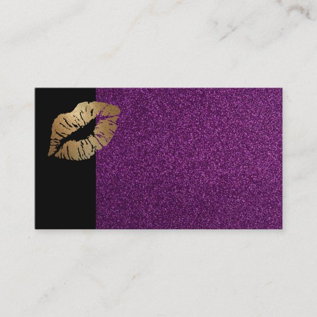 purple black gold lip cards (Front)