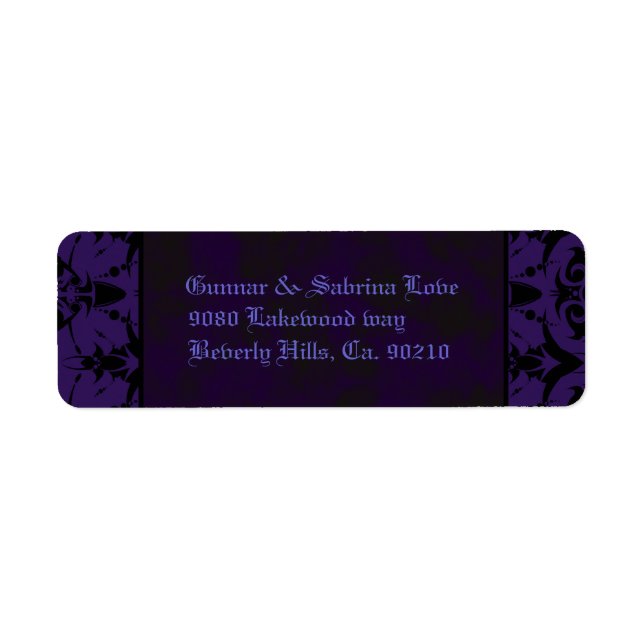 Purple & Black Goth Lace Wedding (Front)