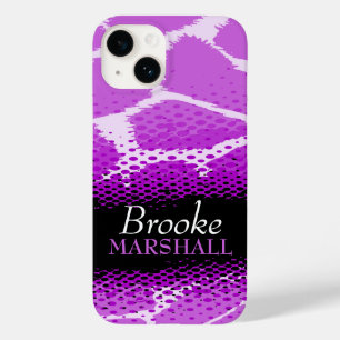 Purple black graphic animal print case