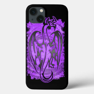 Purple black grunge glow dragon iphone6 case
