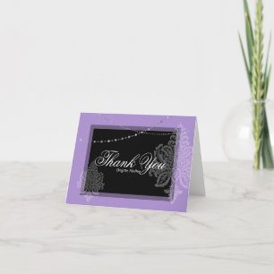 Purple & black  holiday card