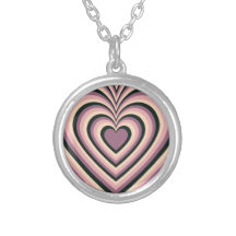 Purple Black Hypnotic Heart Necklace