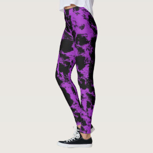 Purple Black Leggings