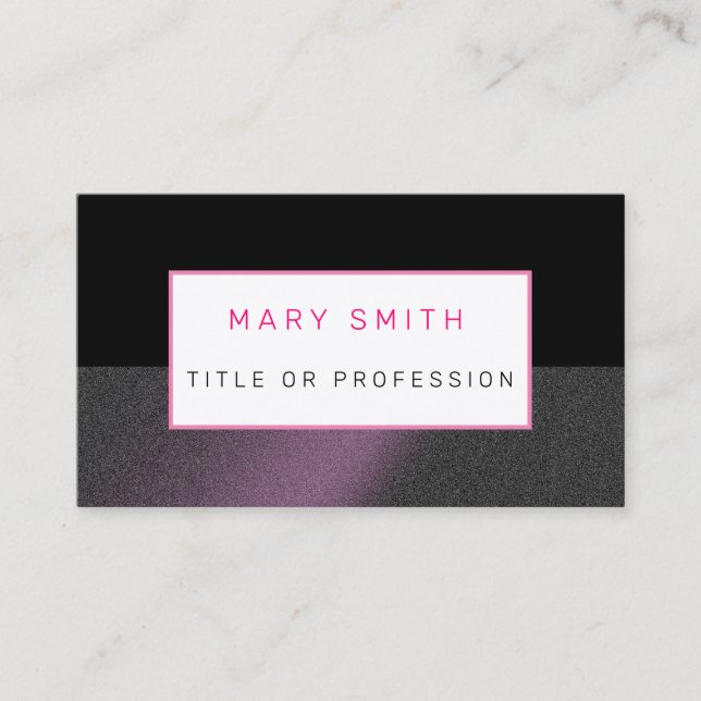 Purple Black Luxury Business Card (Front)