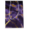 Purple Black Marble Faux Gold Glitter Pattern