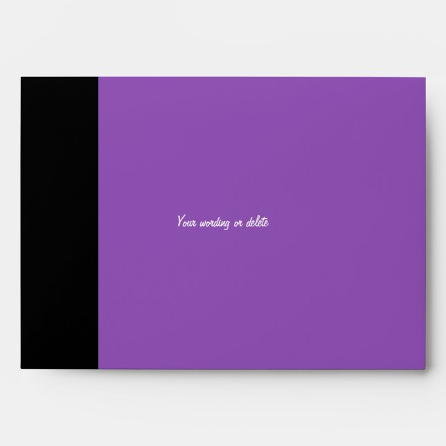 Purple black mod trendy timeless classic envelope (Front)