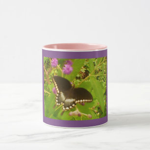 Purple Black Monarch Mug