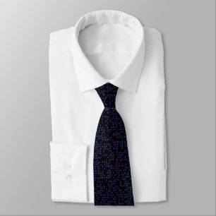 Purple Black Mosaic Neck Tie