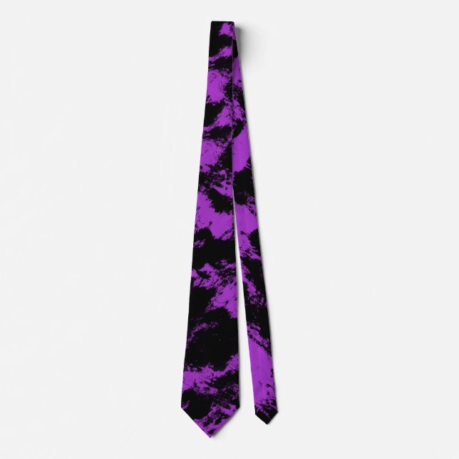 Purple Black Neck Tie (Front)