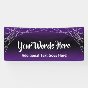 Purple Black Ombre Light Strings Add Your Own Text Banner