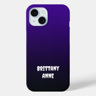 Purple Black Personalised iPhone 15 Case