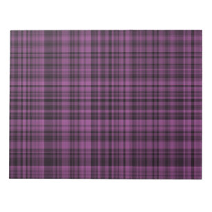 Purple Black Plaid Chequered Pattern  Notepad
