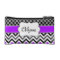 Purple Black Quatrefoil and Chevron Personalised