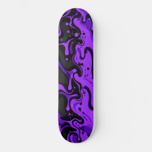Purple Black Slime Dripping Melting Skateboard