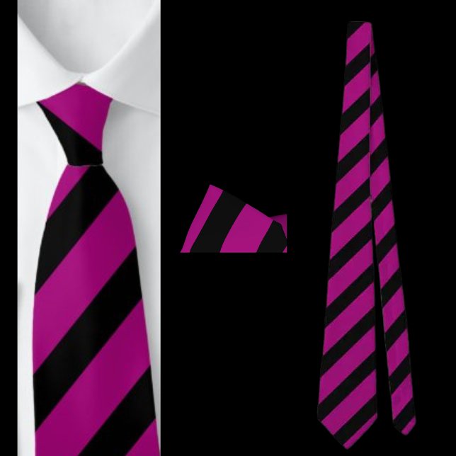 Purple Black Striped Pattern          Tie (Creator Uploaded)