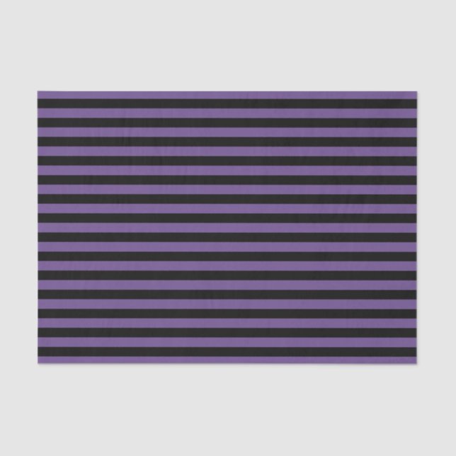 Purple & Black Striped Tissue Papers Tissue Paper (Front)