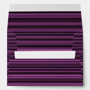Purple Black Stripes Pattern Envelope