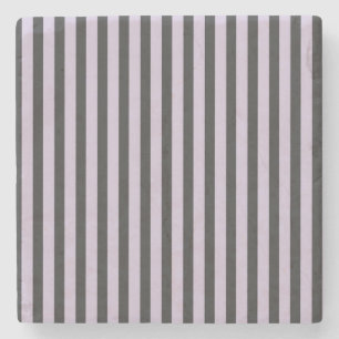 Purple Black Stripes Stone Coaster