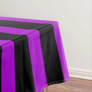 Purple & Black Stripes | Tablecloth