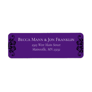 Purple & Black Swirl Gothic Wedding